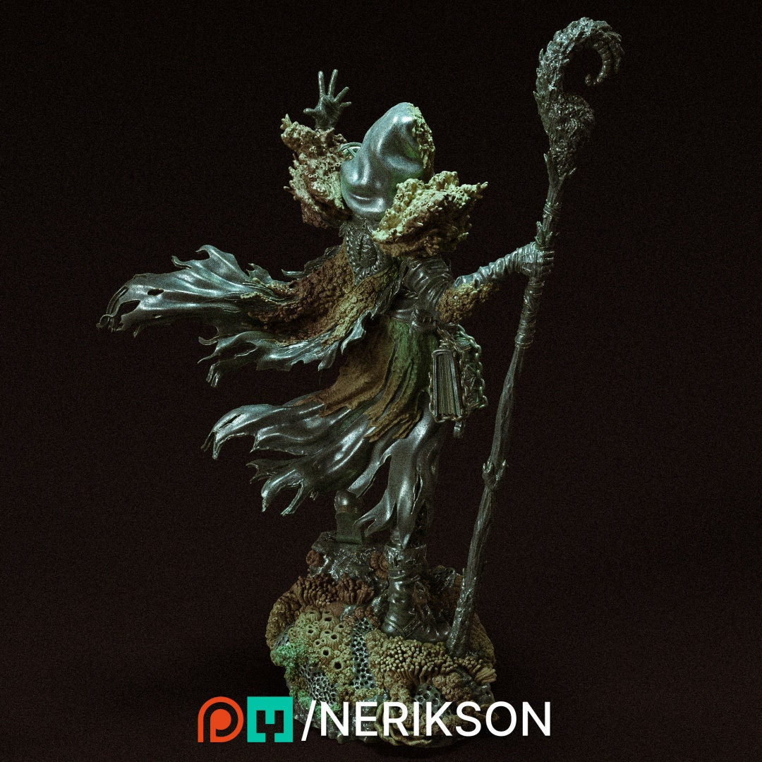 Yelhana Fathomless Warlock Sea Ocean Deep | Garage Resin Kit Statue | D&D TTRPG Fantasy Miniature | Nerikson