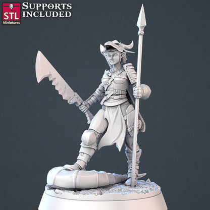 Dragon Hunter NPC Set | Tabletop Scale | D&D TTRPG Miniature | STL Miniatures