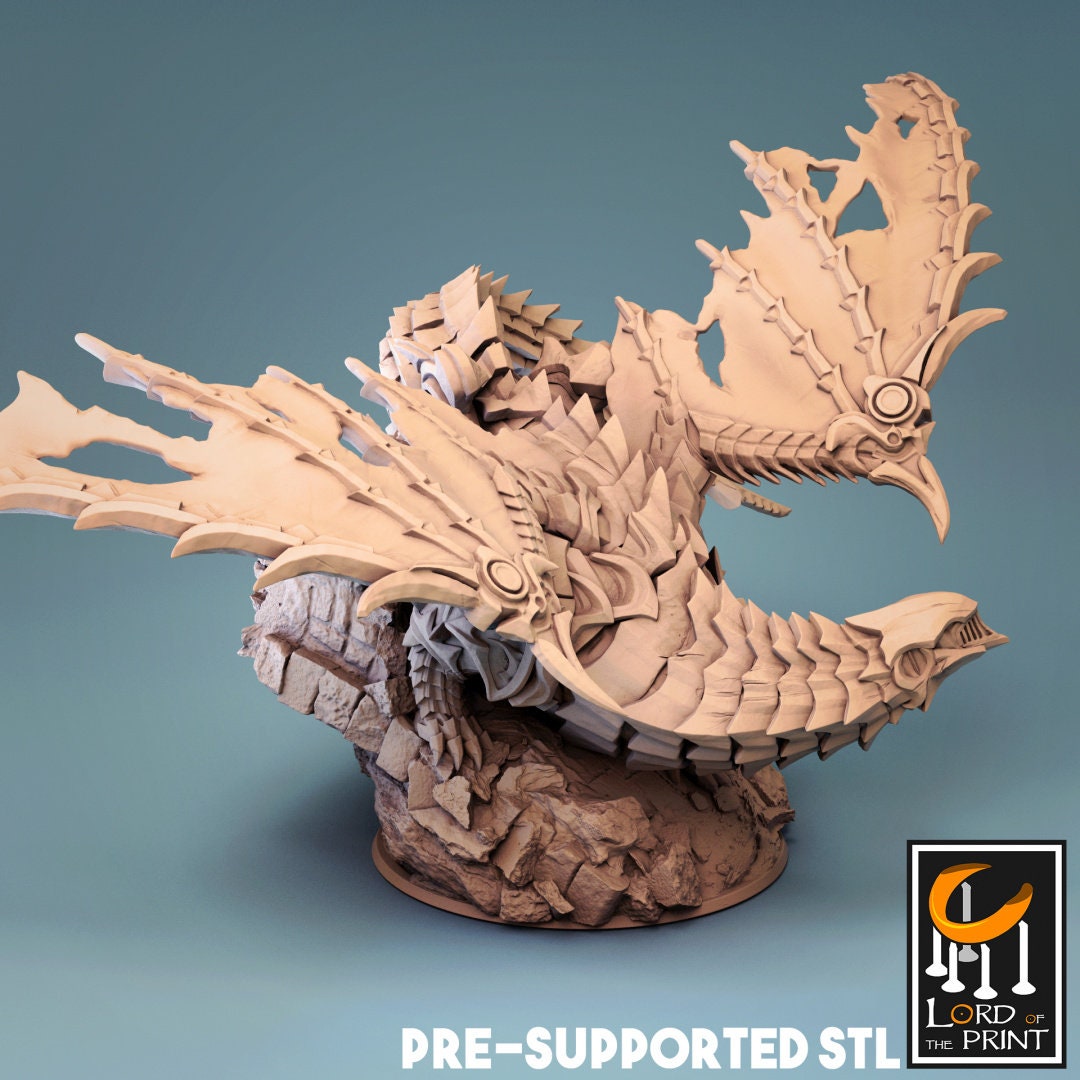 Armored Dragon, Chardalyn Dragon | TABLETOP SCALE | TTRPG Dragon Miniature | Rescale Miniatures