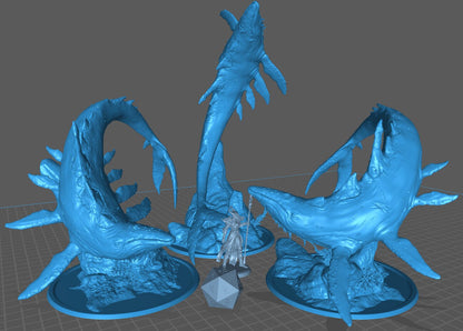 Bearded Whale | TABLETOP SCALE | TTRPG Monster Miniature | Rescale Miniatures