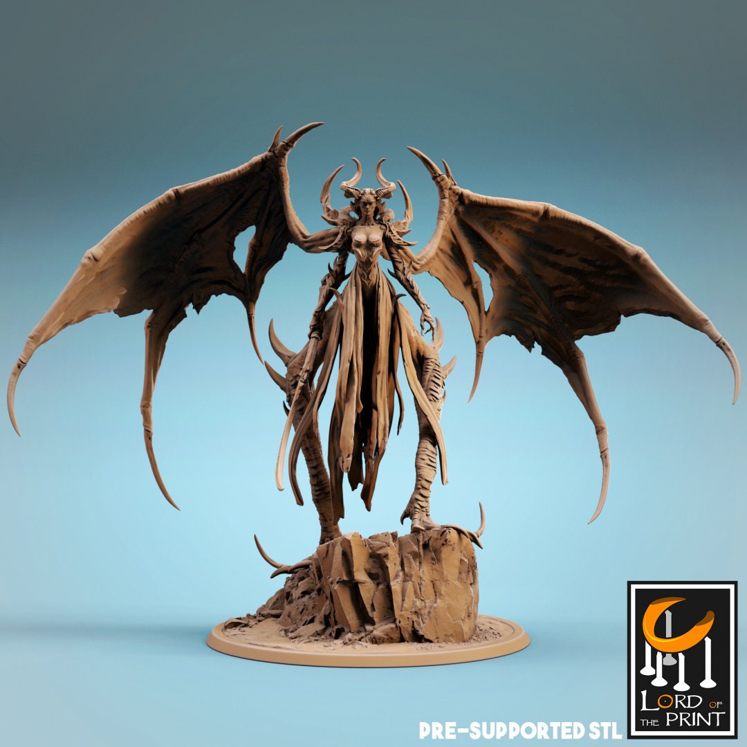 Demon Queen | TABLETOP SCALE | TTRPG Monster Miniature | Rescale Miniatures