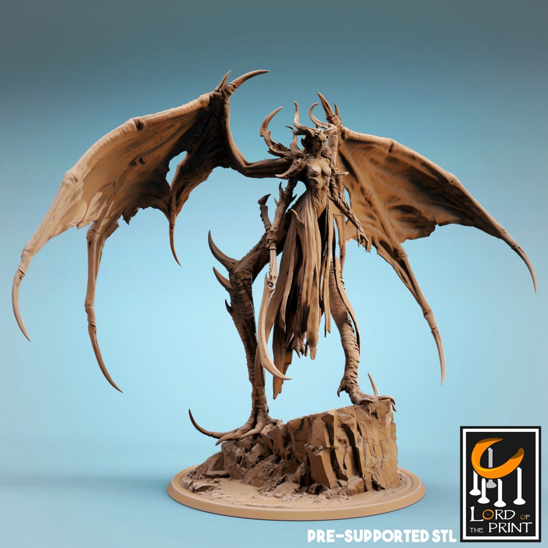 Demon Queen | TABLETOP SCALE | TTRPG Monster Miniature | Rescale Miniatures