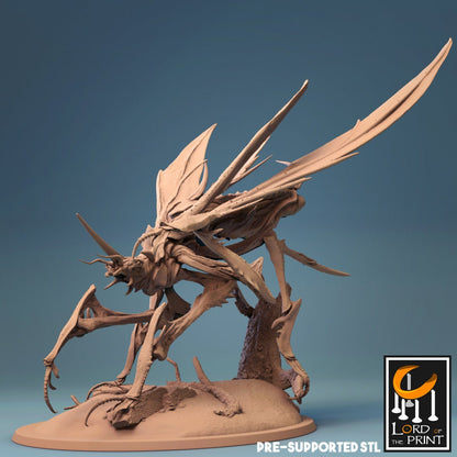 Elf Warriors, Dragonfly Cavalry | TABLETOP SCALE | TTRPG Warband Miniature | Rescale Miniatures