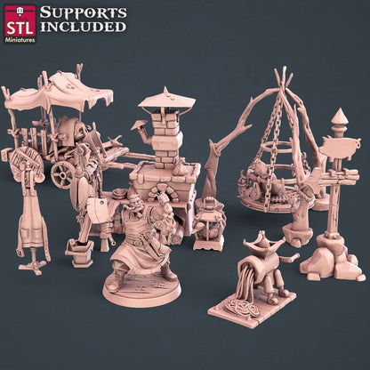 Butcher NPC Set | Tabletop Scale | D&D TTRPG Miniature | STL Miniatures