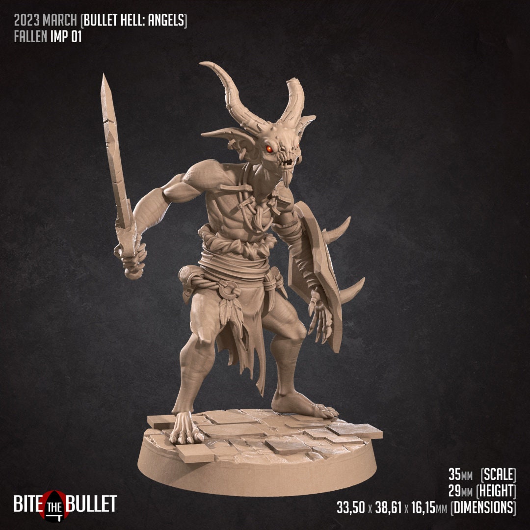 Fallen Imp | D&D TTRPG Miniature | Bite the Bullet