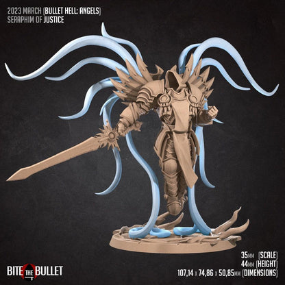 Bullet Hell, Seraphim of Justice | TABLETOP SCALE | D&D TTRPG Miniature | Bite the Bullet
