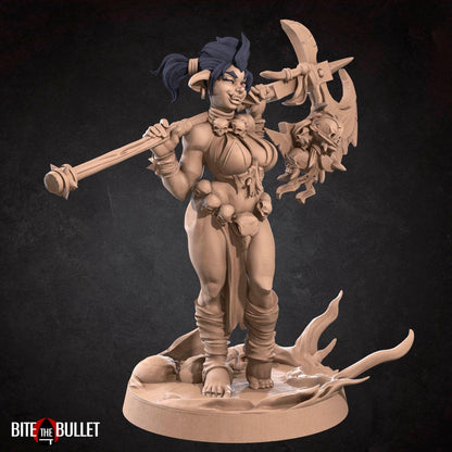 Exxotic Gaby | Goblin Woman Pinup SFW NSFW Model Miniature | Bite the Bullet