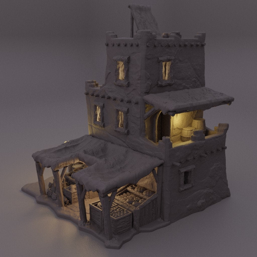Desert Merchant House | D&D TTRPG Playable 3D Printed Building Terrain Scenery | MiniatureLand