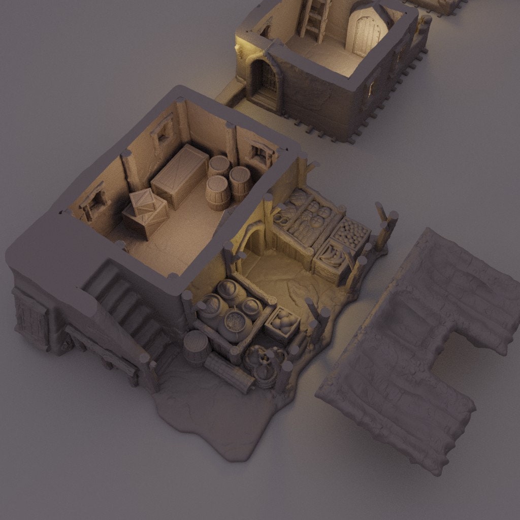 Desert Merchant House | D&D TTRPG Playable 3D Printed Building Terrain Scenery | MiniatureLand