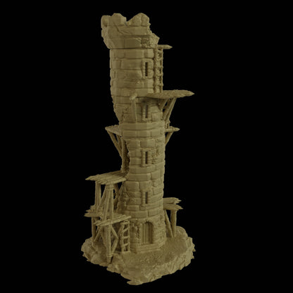 Corrupted Lookout Tower | D&D TTRPG Playable 3D Printed Building Terrain Scenery | MiniatureLand