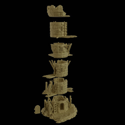 Corrupted Lookout Tower | D&D TTRPG Playable 3D Printed Building Terrain Scenery | MiniatureLand