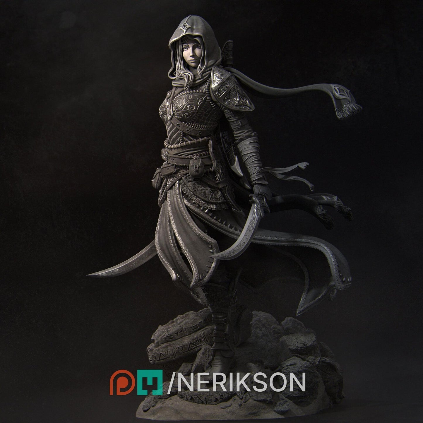 Artemisia the Unseen Blade | Garage Resin Kit Statue | D&D TTRPG Fantasy Miniature | Nerikson