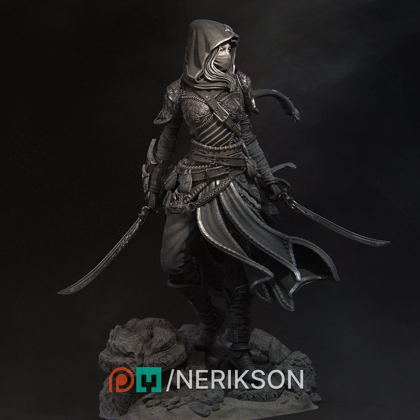 Artemisia the Unseen Blade | Garage Resin Kit Statue | D&D TTRPG Fantasy Miniature | Nerikson