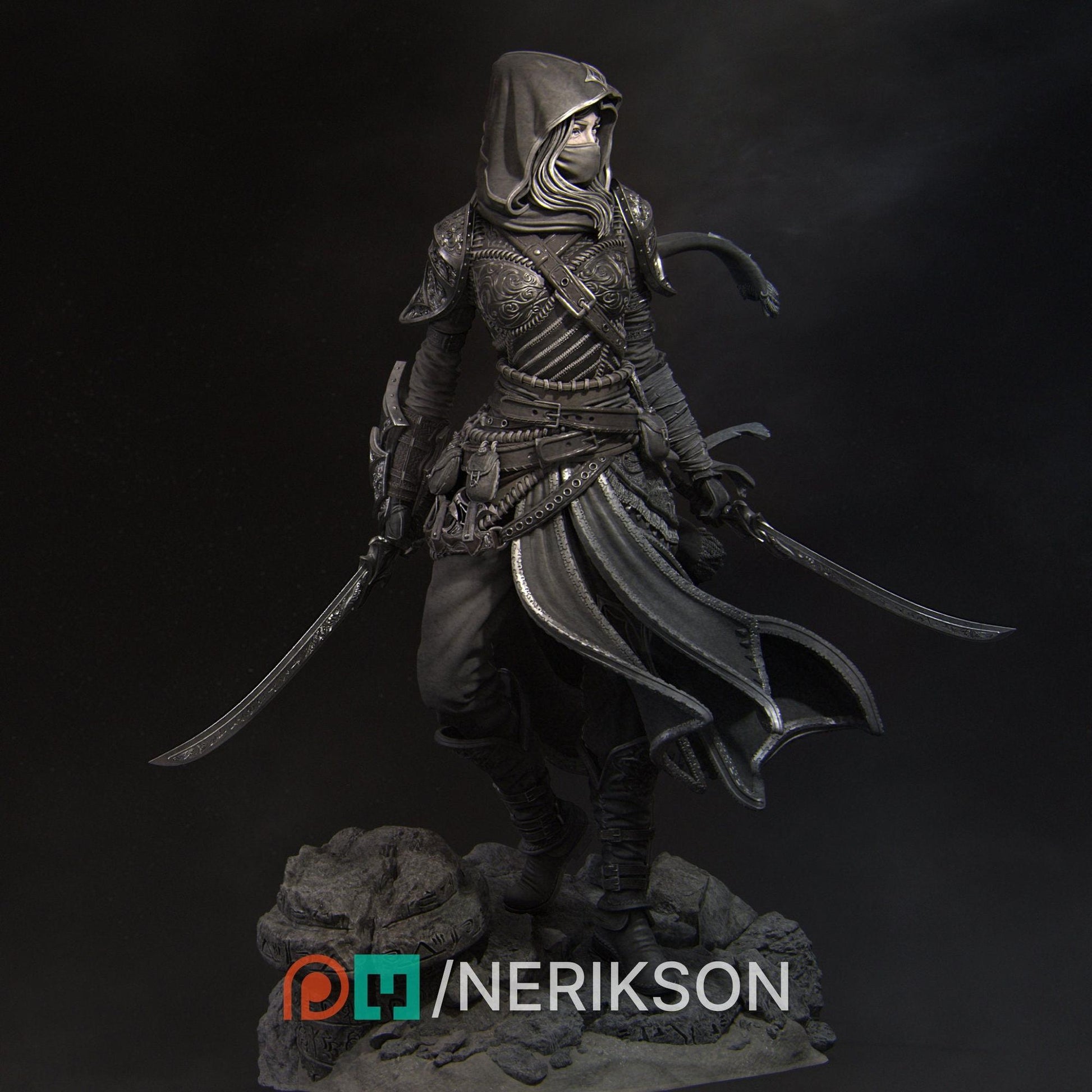 Artemisia the Unseen Blade | Garage Resin Kit Statue | D&D TTRPG Fantasy Miniature | Nerikson