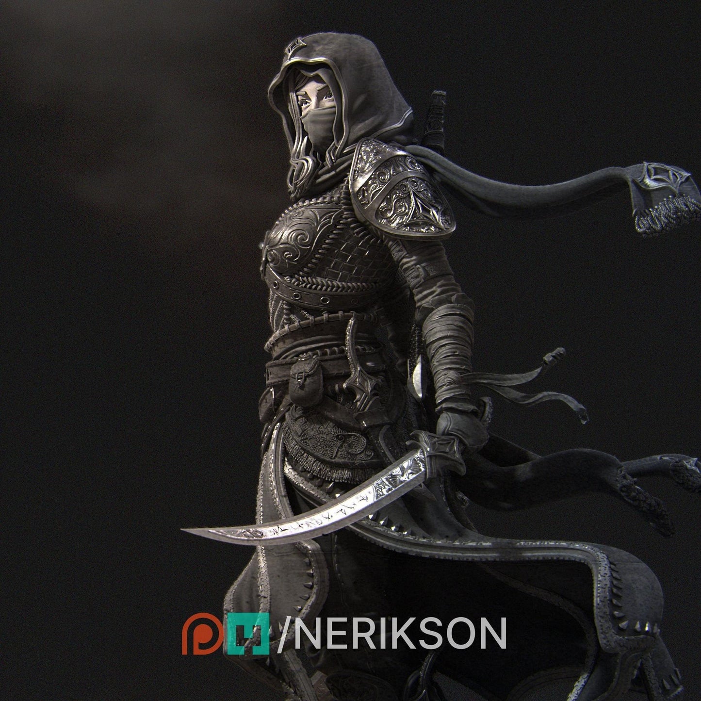 Artemisia the Unseen Blade | Garage Resin Kit Statue | D&D TTRPG Fantasy Miniature | Nerikson