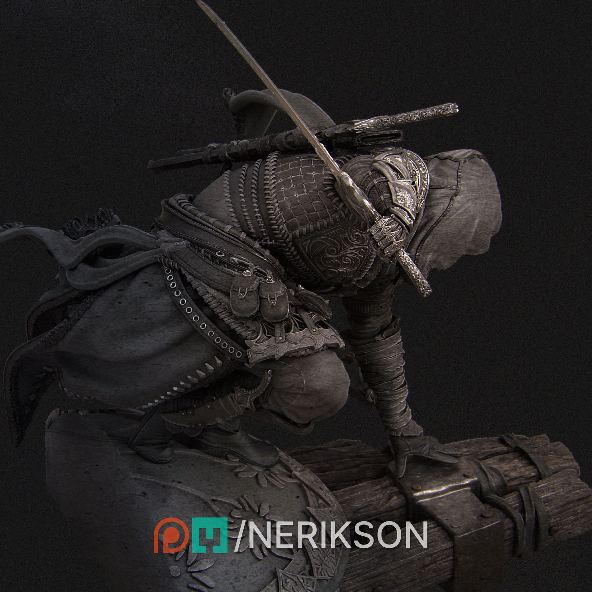 Nasir the Unseen Blade | Garage Resin Kit Statue | D&D TTRPG Fantasy Miniature | Nerikson