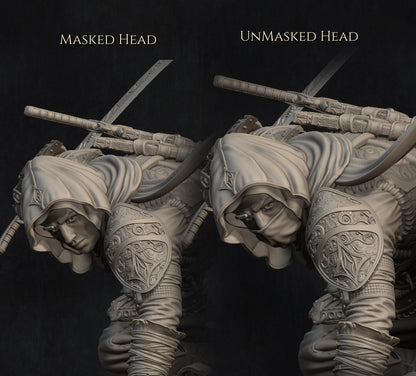 Artemisia and Nasir the Unseen Blades | Garage Resin Kit Statue | D&D TTRPG Fantasy Miniature | Nerikson