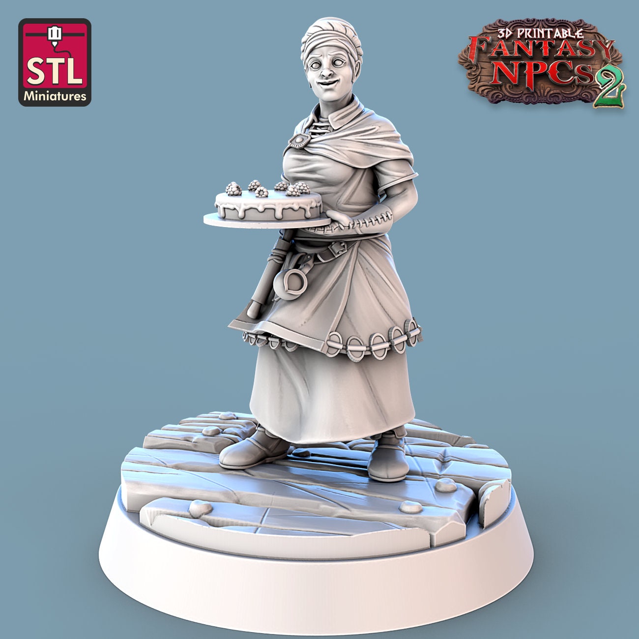 Candy Seller NPC Set | Tabletop Scale | D&D TTRPG Miniature | STL Miniatures