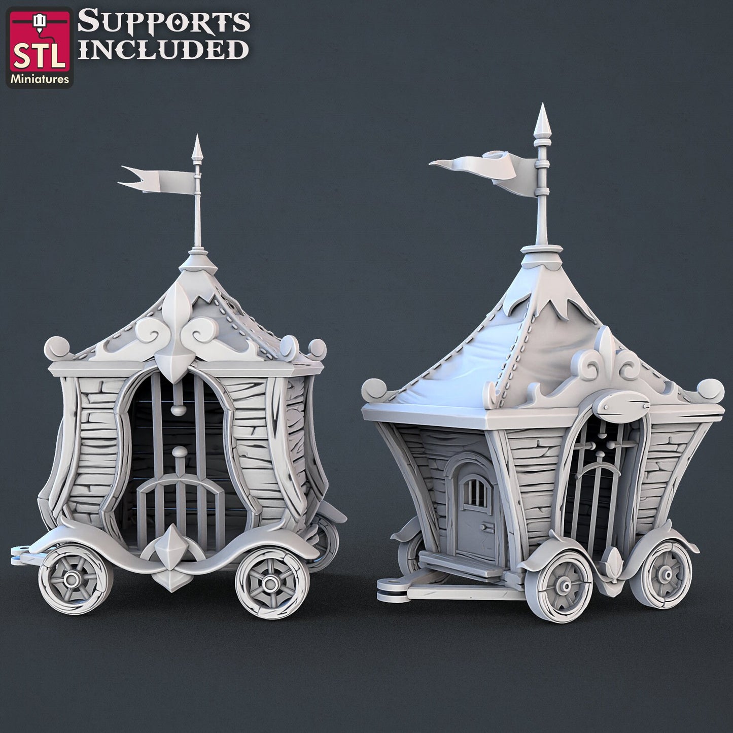 Carnival 2 NPC Set | Tabletop Scale | D&D TTRPG Miniature | STL Miniatures