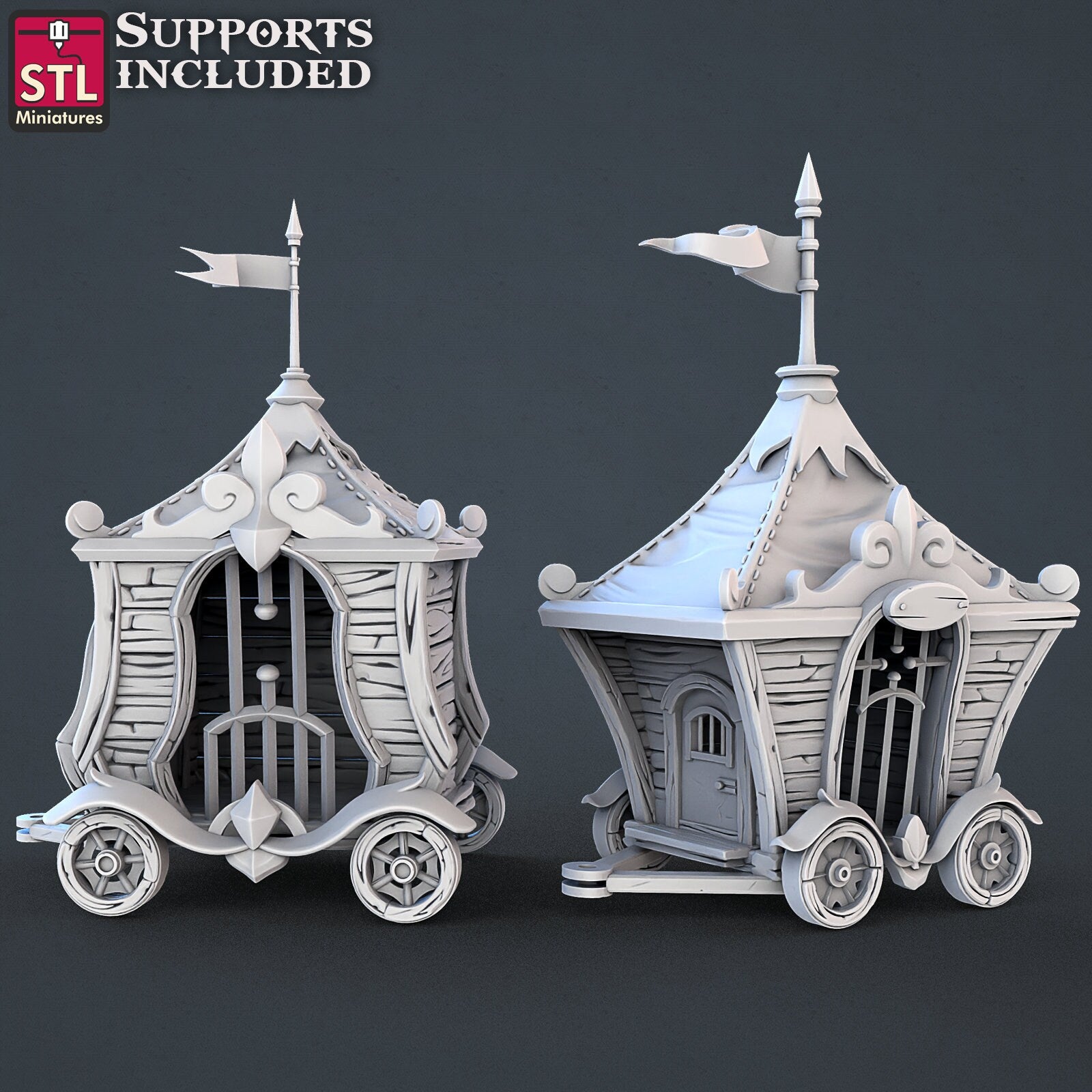 Carnival 2 NPC Set | Tabletop Scale | D&D TTRPG Miniature | STL Miniatures