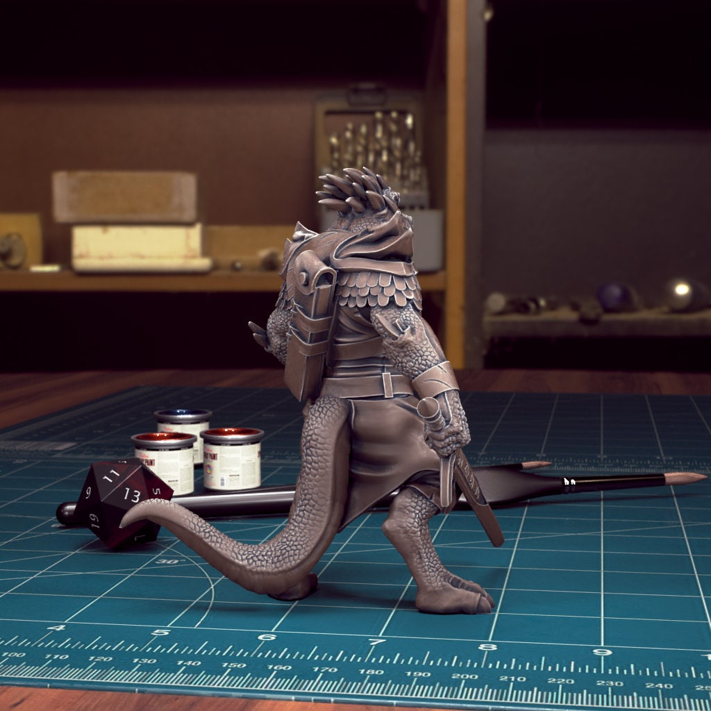 DnD Heroes Dragonborn Fighters | TABLETOP SCALE | D&D TTRPG Mini | TytanTroll Miniatures