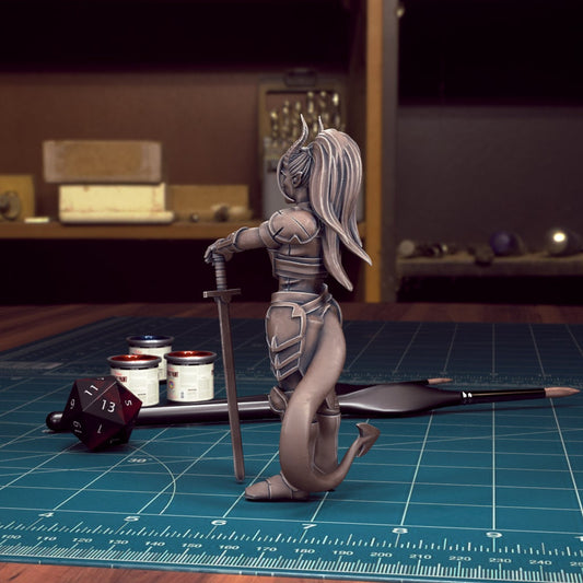 DnD Heroes Tiefling Fighters | TABLETOP SCALE | D&D TTRPG Mini | TytanTroll Miniatures