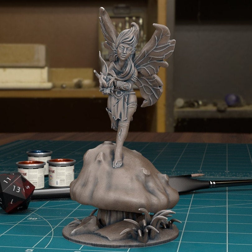 Skull Fairy | TABLETOP SCALE | D&D TTRPG Mini | TytanTroll Miniatures