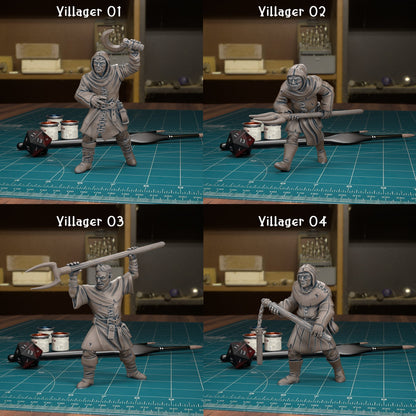 CoS Villagers Angry Mob | D&D TTRPG Mini | TytanTroll Miniatures