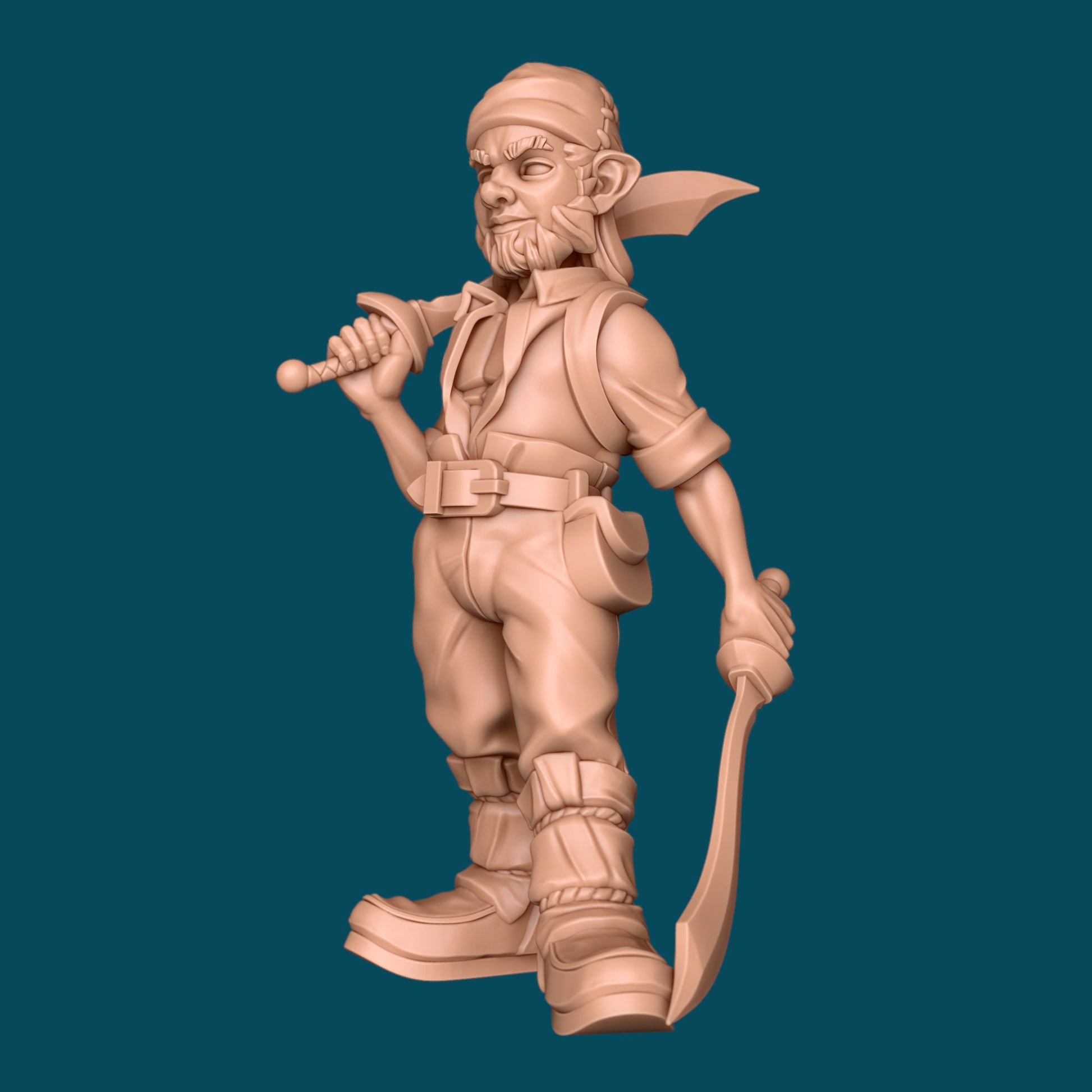 Dimble Baublegum a Barbarian Garden Gnome | TTRPG D&D Miniature | Awkward Penguin Minis