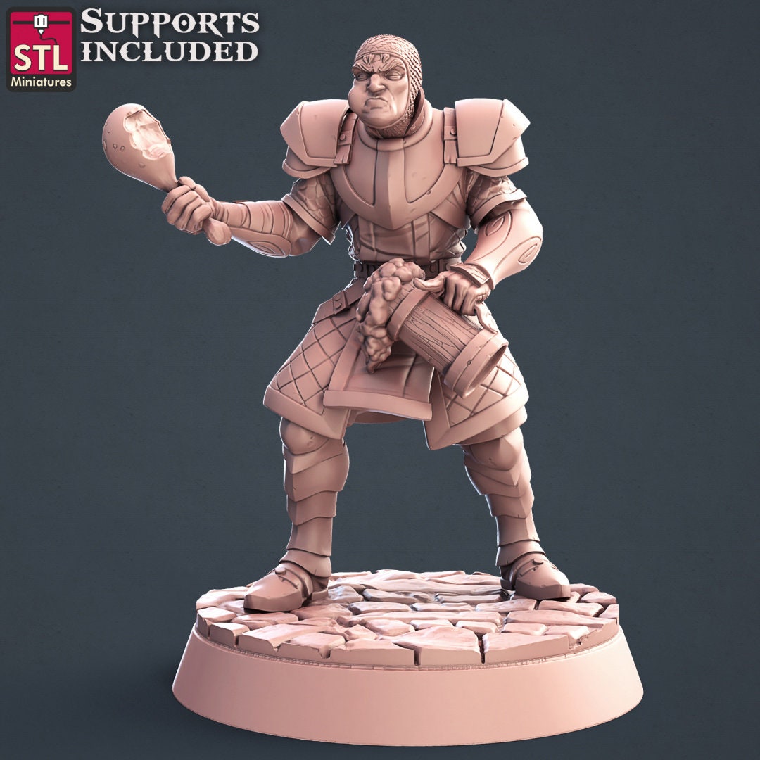 City Guard NPC Set | Tabletop Scale | D&D TTRPG Miniature | STL Miniatures
