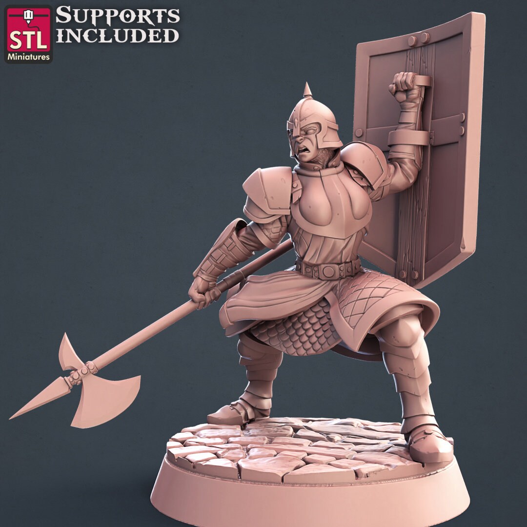 City Guard NPC Set | Tabletop Scale | D&D TTRPG Miniature | STL Miniatures