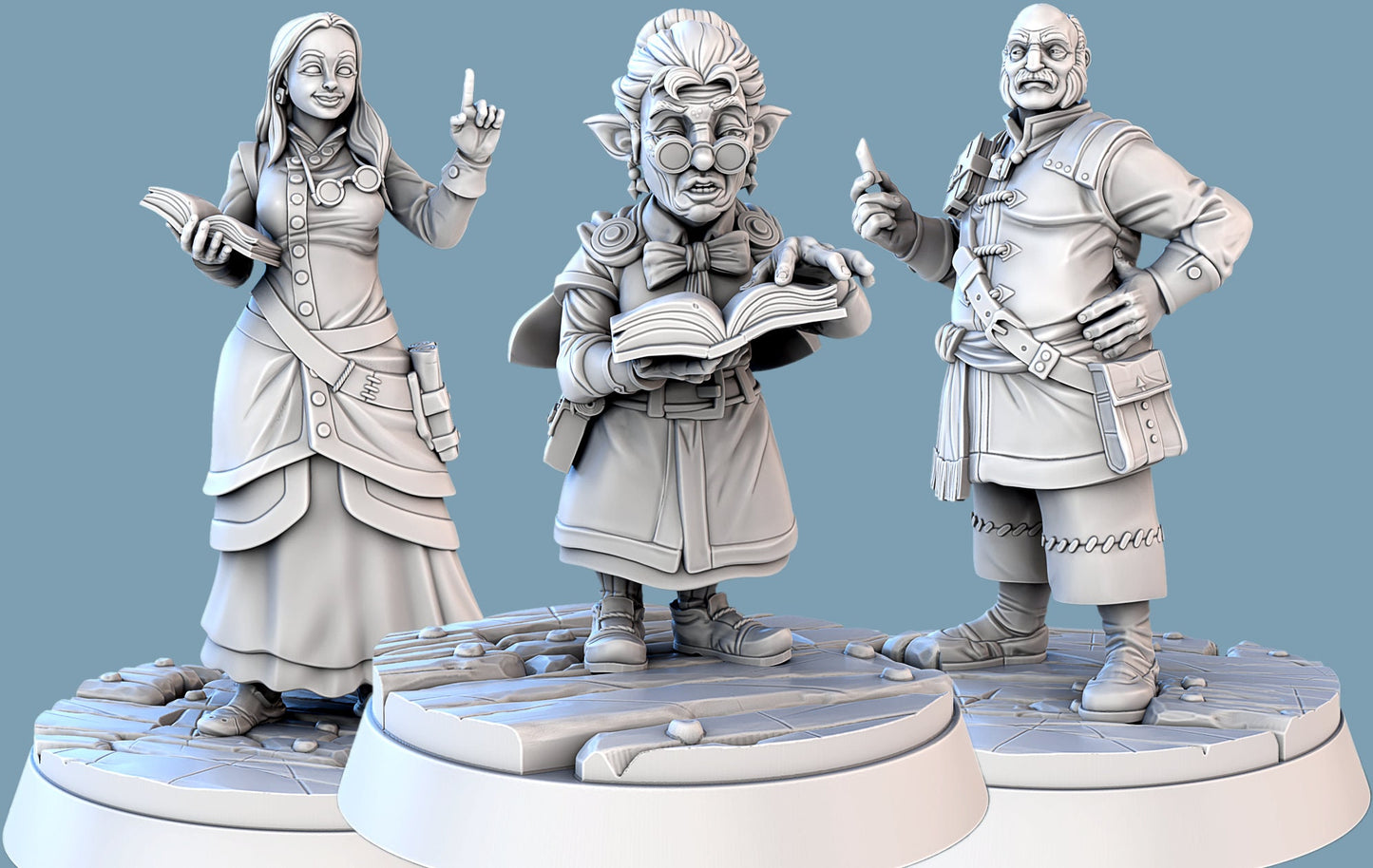 Classroom NPC Set | Tabletop Scale | D&D TTRPG Miniature | STL Miniatures