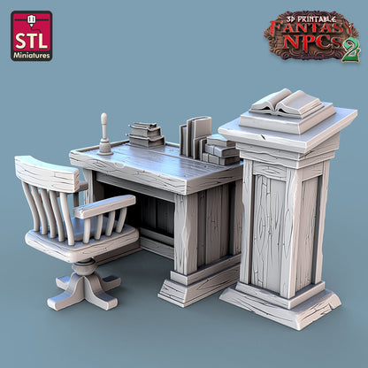 Classroom NPC Set | Tabletop Scale | D&D TTRPG Miniature | STL Miniatures