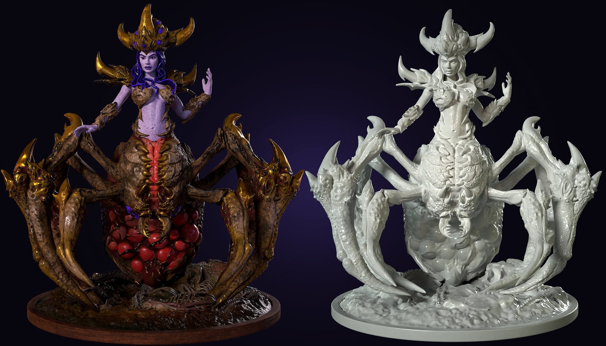 Spider Queen | TABLETOP SCALE | TTRPG Miniature | Hold My Miniatures