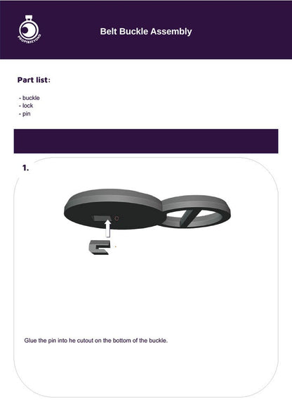 Belt Buckle of Intelligence | TTRPG LARP Gaming Prop | Puzzles & Props