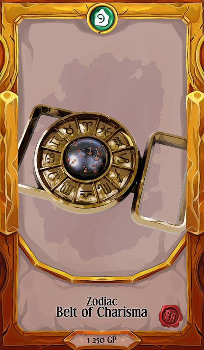 Belt Buckle of Charisma | TTRPG LARP Gaming Prop | Puzzles & Props