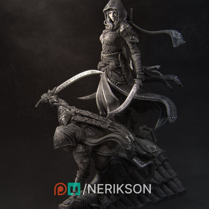 Artemisia and Nasir the Unseen Blades | Garage Resin Kit Statue | D&D TTRPG Fantasy Miniature | Nerikson