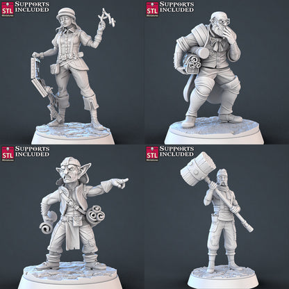 Constructors NPC Set | Tabletop Scale | D&D TTRPG Miniature | STL Miniatures