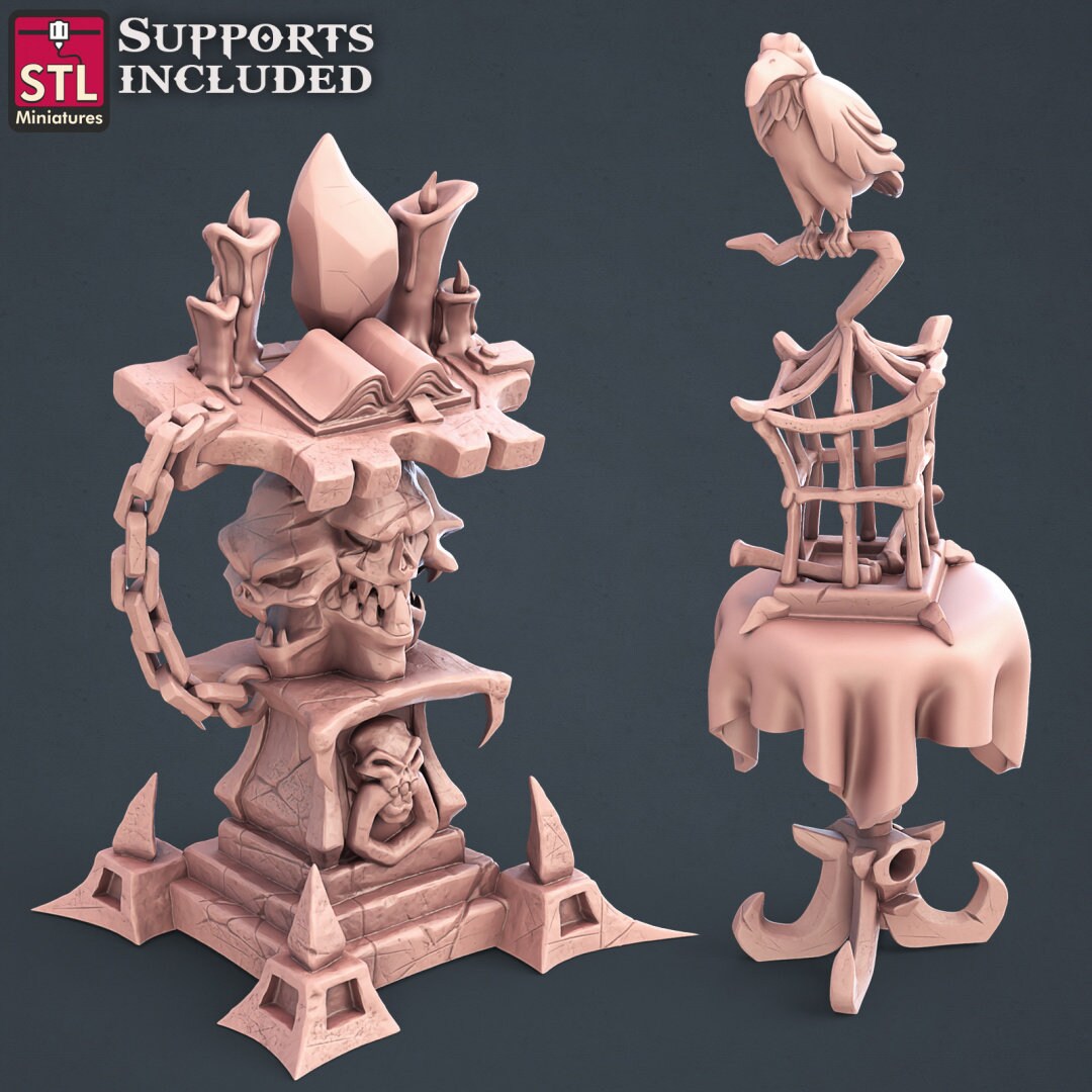 Darkwizard NPC Set | Tabletop Scale | D&D TTRPG Miniature | STL Miniatures