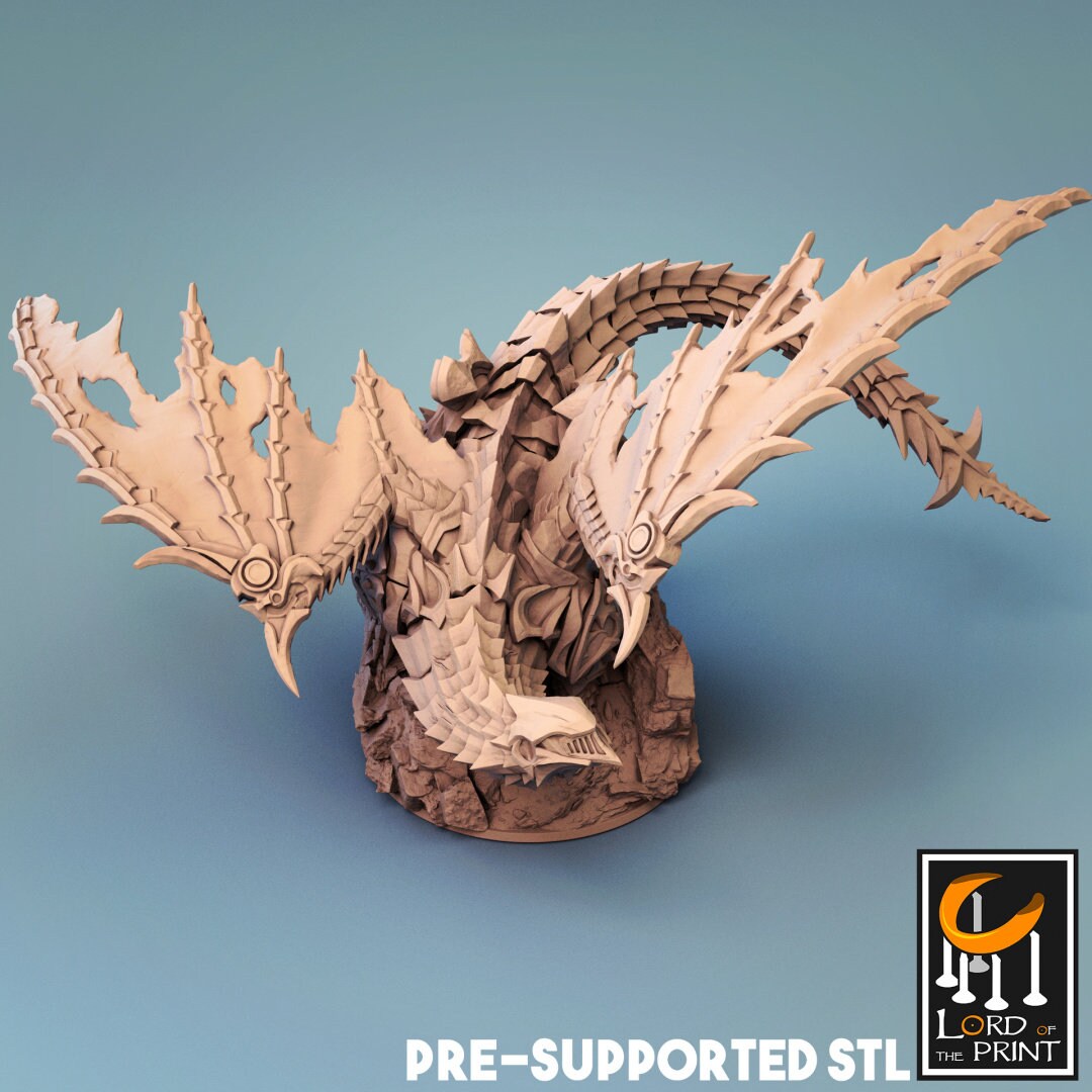 Armored Dragon, Chardalyn Dragon | TABLETOP SCALE | TTRPG Dragon Miniature | Rescale Miniatures