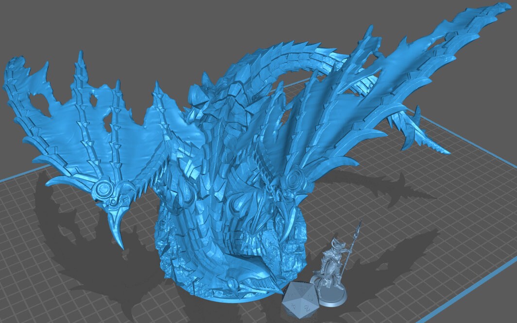 Armored Dragon, Chardalyn Dragon | TABLETOP SCALE | TTRPG Dragon Miniature | Rescale Miniatures