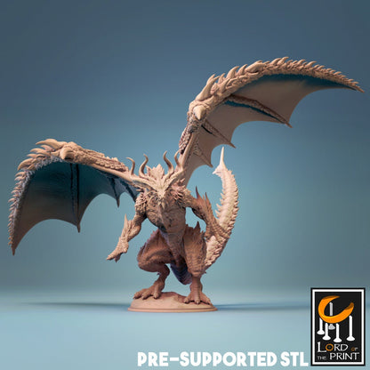 Bahamut Platinum Dragon | TABLETOP SCALE | TTRPG Dragon Miniature | Rescale Miniatures