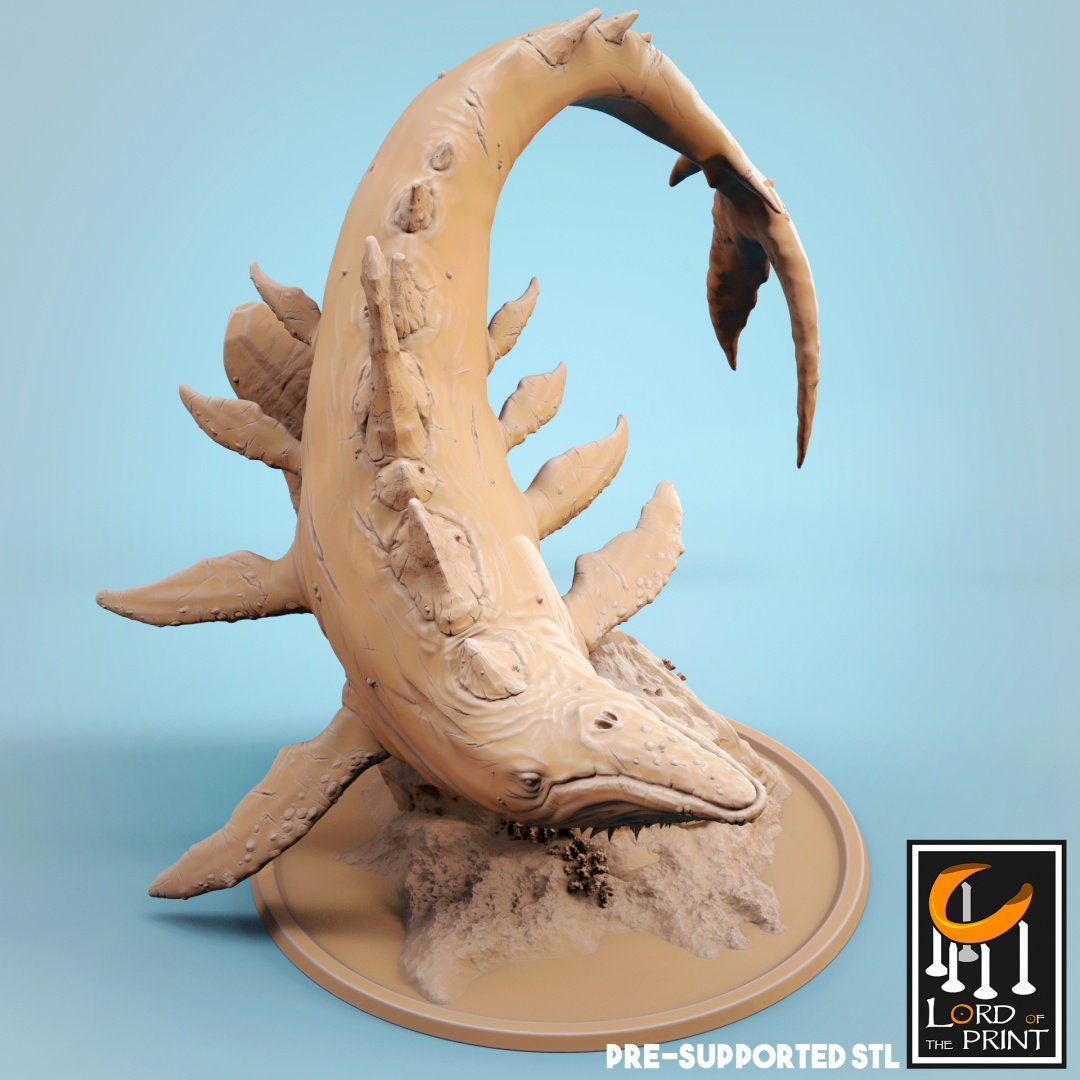 Bearded Whale | TABLETOP SCALE | TTRPG Monster Miniature | Rescale Miniatures