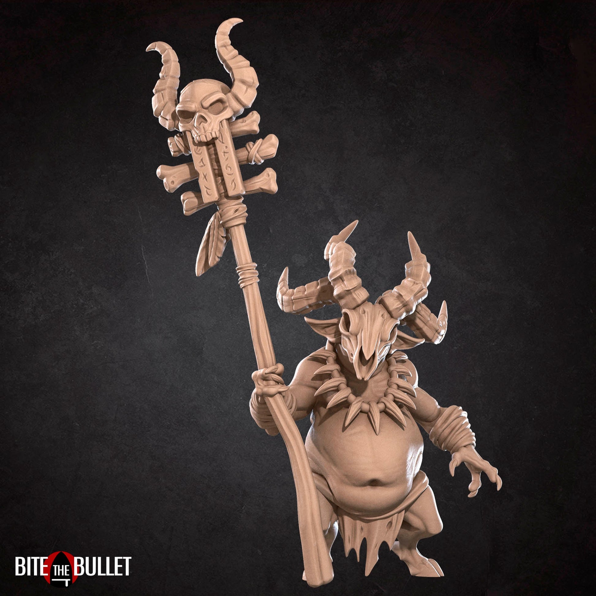 Fallen Shaman | D&D TTRPG Miniature | Bite the Bullet