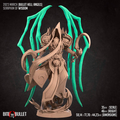 Bullet Hell, Seraphim of Wisdom | TABLETOP SCALE | D&D TTRPG Miniature | Bite the Bullet