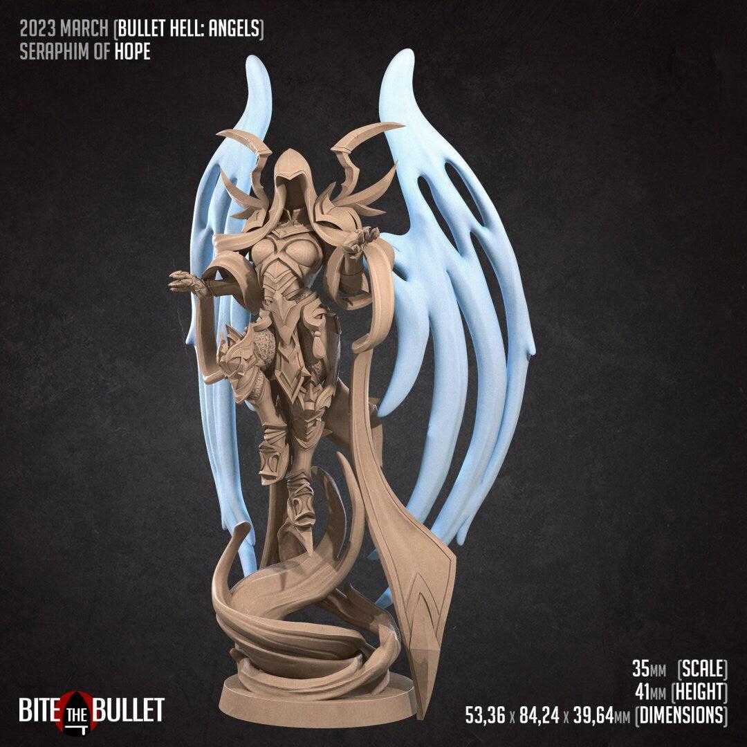 Bullet Hell, Seraphim of Hope | D&D TTRPG Miniature | Bite the Bullet
