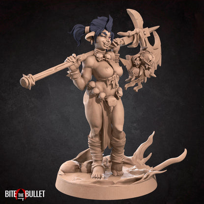Exxotic Gaby | Goblin Woman Pinup SFW NSFW Model Miniature | Bite the Bullet