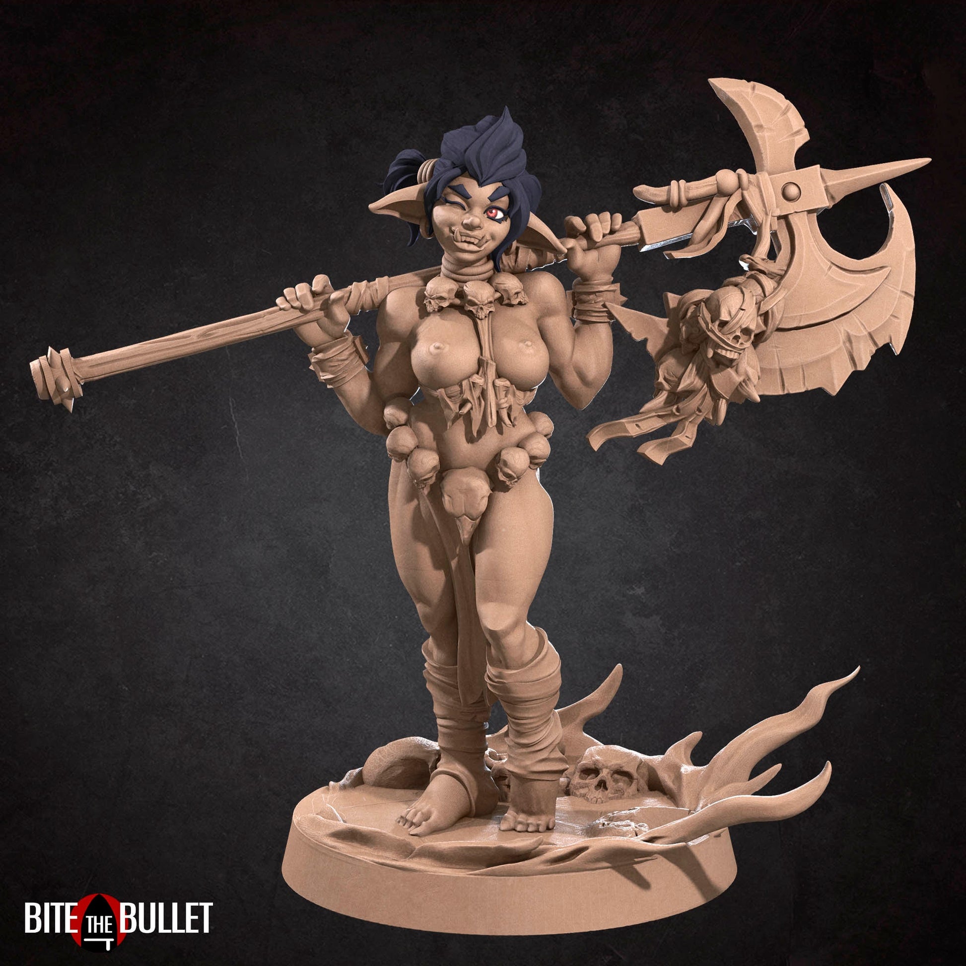 Exxotic Gaby | Goblin Woman Pinup SFW NSFW Model Miniature | Bite the Bullet