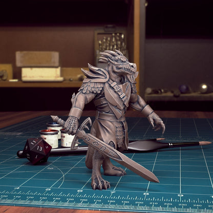 DnD Heroes Dragonborn Fighters | TABLETOP SCALE | D&D TTRPG Mini | TytanTroll Miniatures