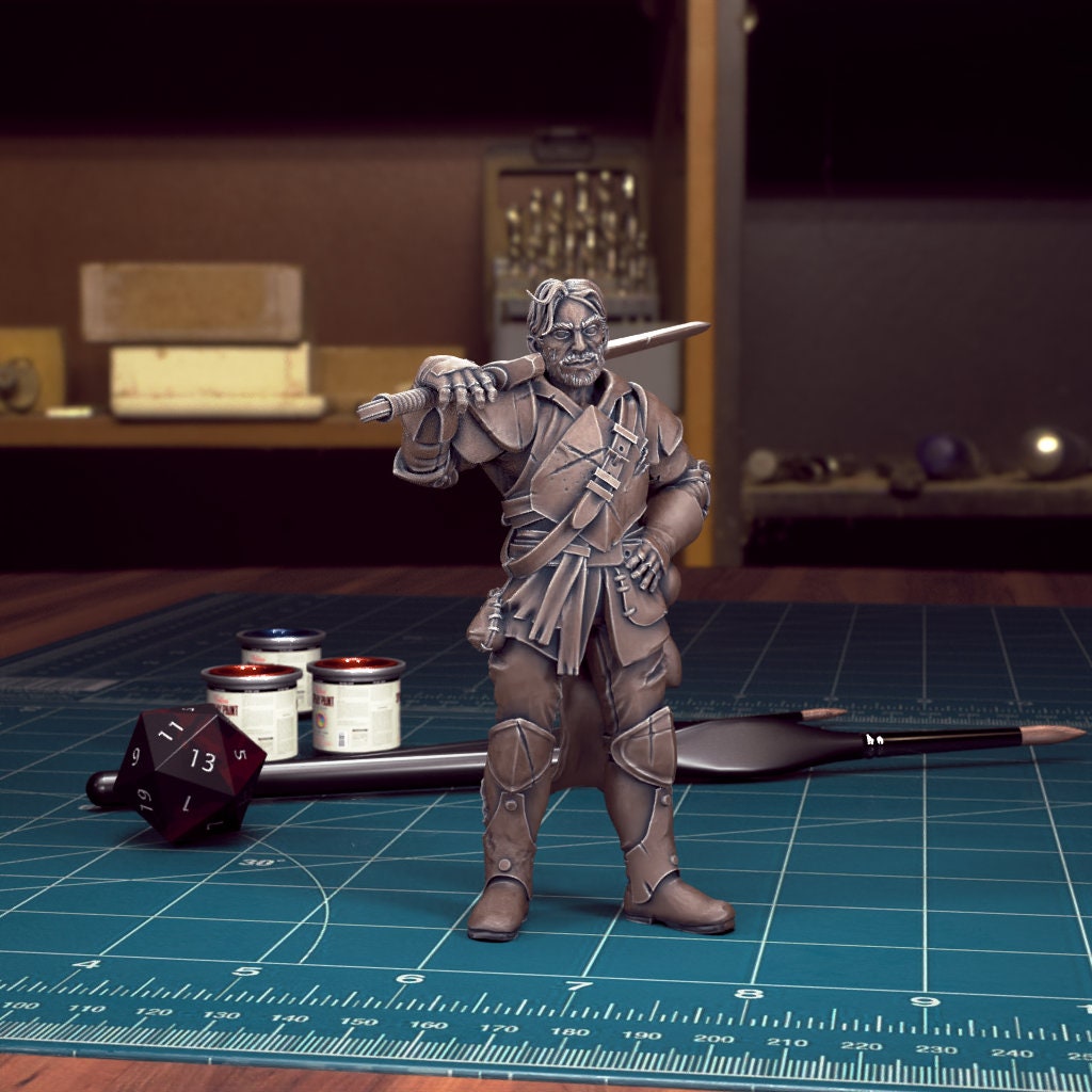 DnD Heroes Human Fighters | TABLETOP SCALE | D&D TTRPG Mini | TytanTroll Miniatures